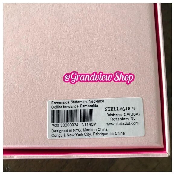 Stella & Dot Esmeralda Esmerelda Blue and Clear Crystal Statement Necklace - Picture 9 of 10